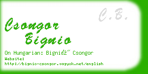 csongor bignio business card